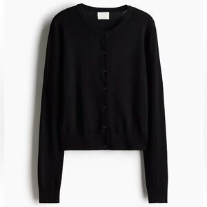 H&M Black Crew Cardigan